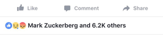Screenshot of the likes on Reed Hastings status update